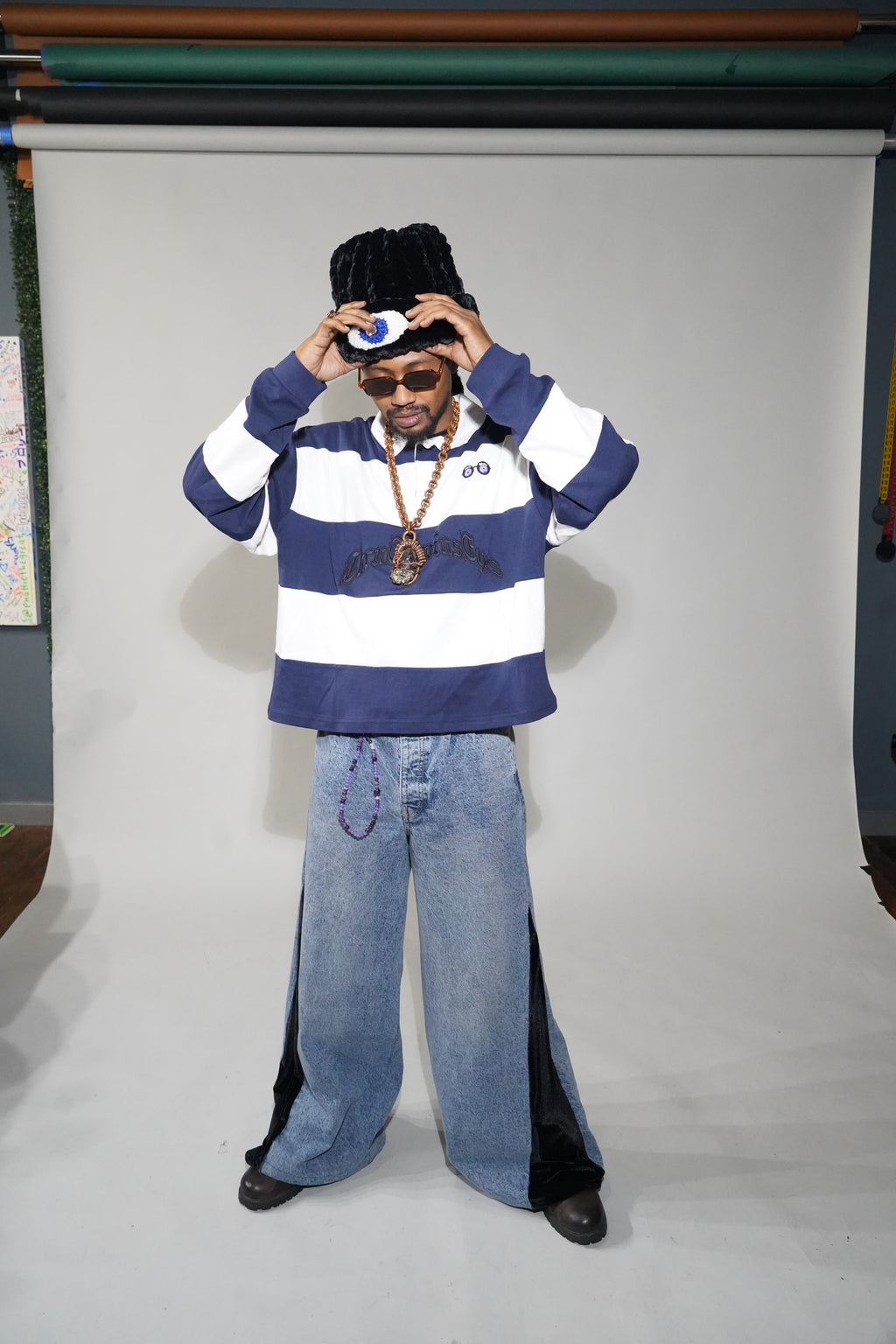 WIDE Leg Velvet THRU Jeans (Maroon)