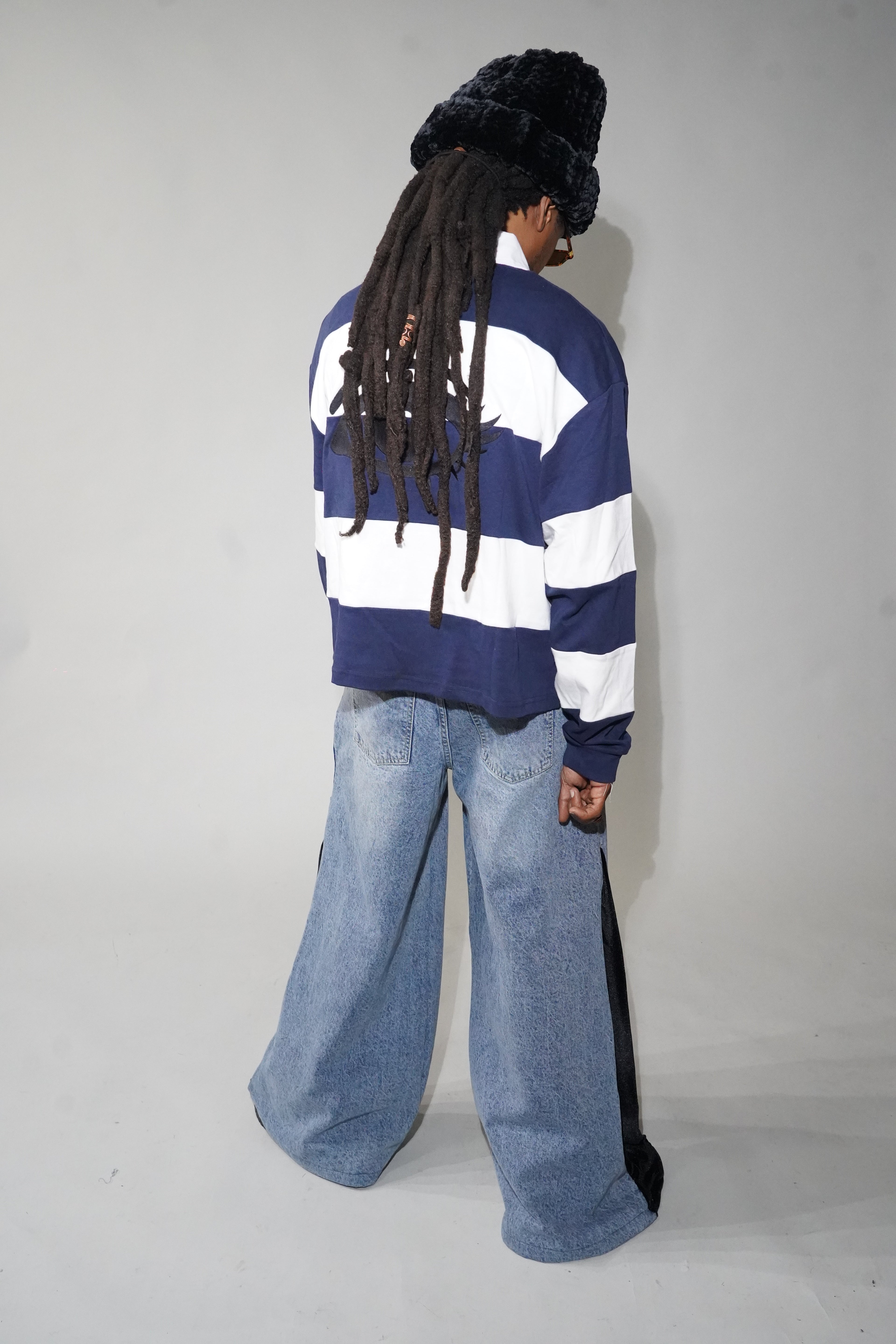 WIDE Leg Velvet THRU Jeans (Maroon)