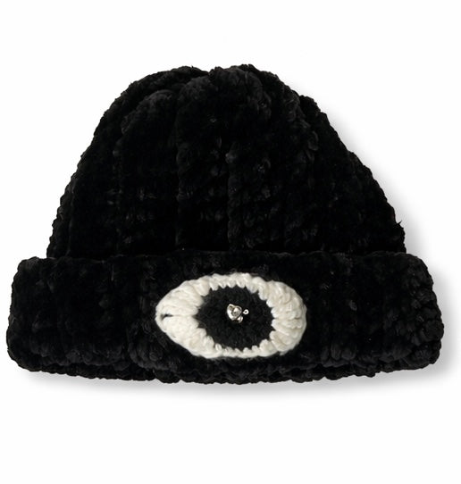 1of1 Black Velvet Beanie (Thick)