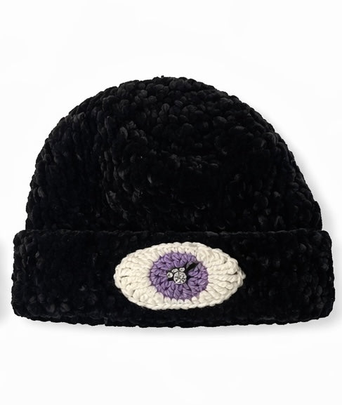 1of1 Black Velvet Beanie (Thin)