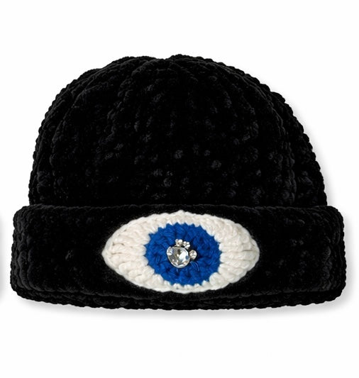 1of1 Black Velvet Beanie (Thick)