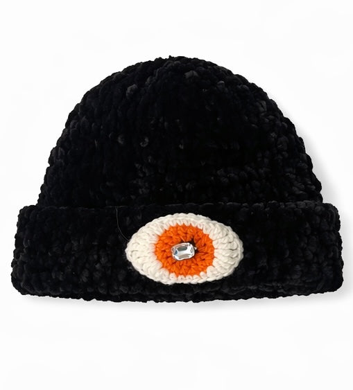 1of1 Black Velvet Beanie (Thin)