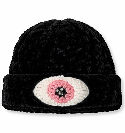 1of1 Black Velvet Beanie (Thick)