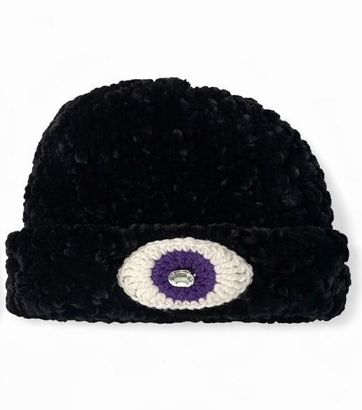 1of1 Black Velvet Beanie (Thin)