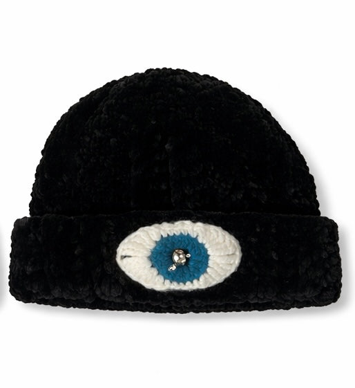 1of1 Black Velvet Beanie (Thin)